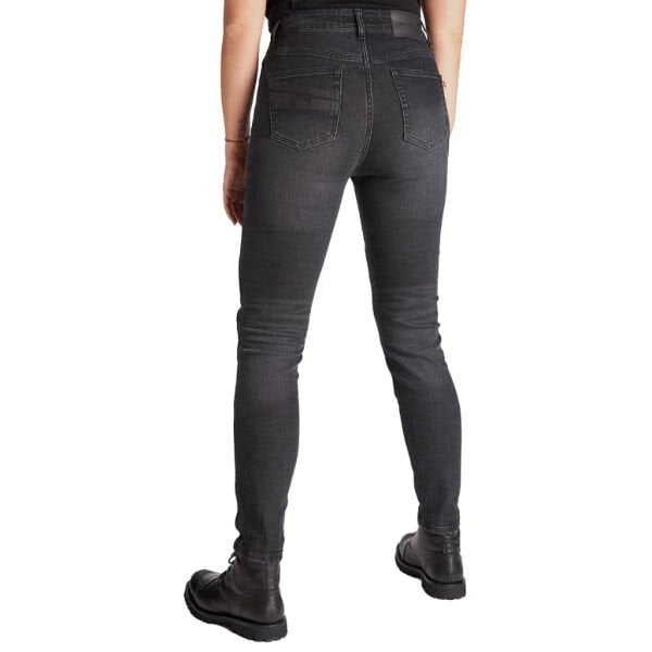 PANDO MOTO Kaya Slim Grey Armalith Kadın Motosiklet Jean
