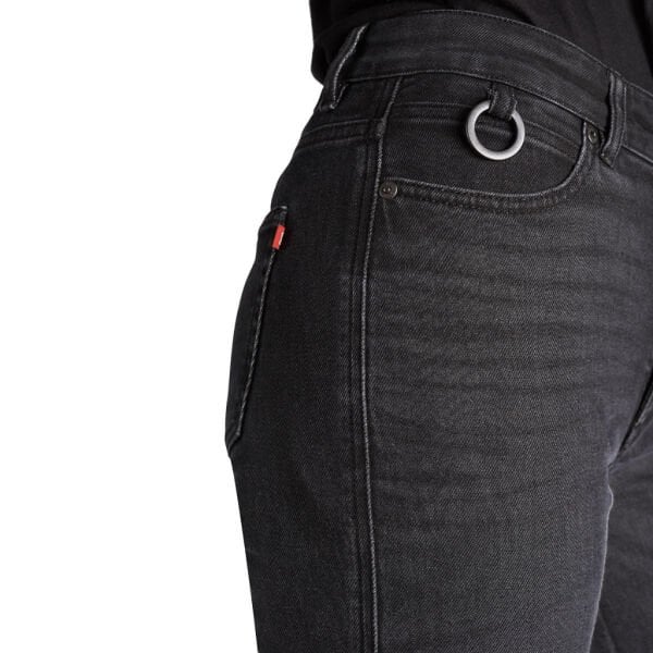 PANDO MOTO Kaya Slim Grey Armalith Kadın Motosiklet Jean