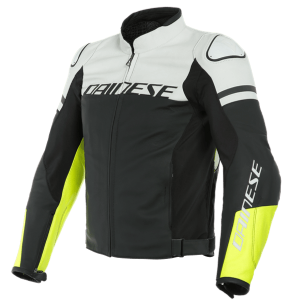 Dainese Agile Matt White Fluo Yellow Deri Mont