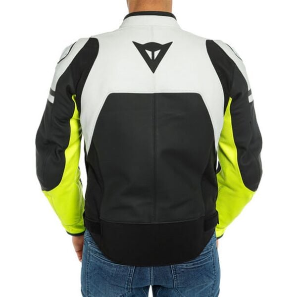 Dainese Agile Matt White Fluo Yellow Deri Mont