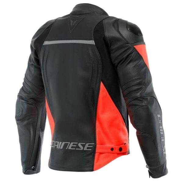 Dainese Racing 4 Black Fluo Red Deri Mont