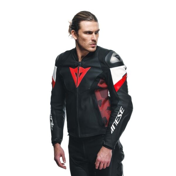 Dainese Avro 5 Blk Red Lava White Deri Mont