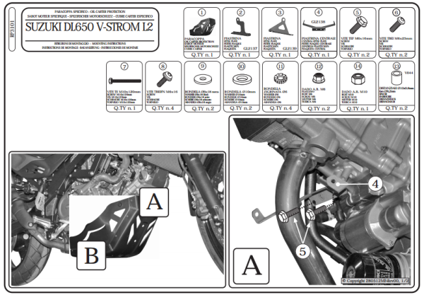 GIVI RP3101 SUZUKI DL 650 V-STROM (11-25) KARTER KORUMA
