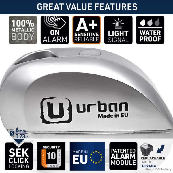 URBAN SECURITY UR22 ALARMLI DİSK KİLİDİ