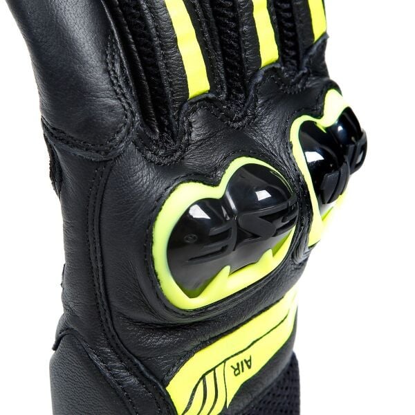 Dainese Mig 3 Unisex Gloves Black Fluo Yellow Deri Eldiven