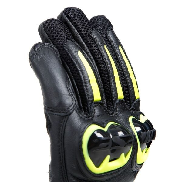 Dainese Mig 3 Unisex Gloves Black Fluo Yellow Deri Eldiven