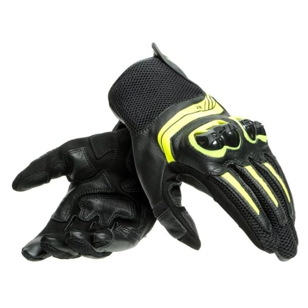 Dainese Mig 3 Unisex Gloves Black Fluo Yellow Deri Eldiven