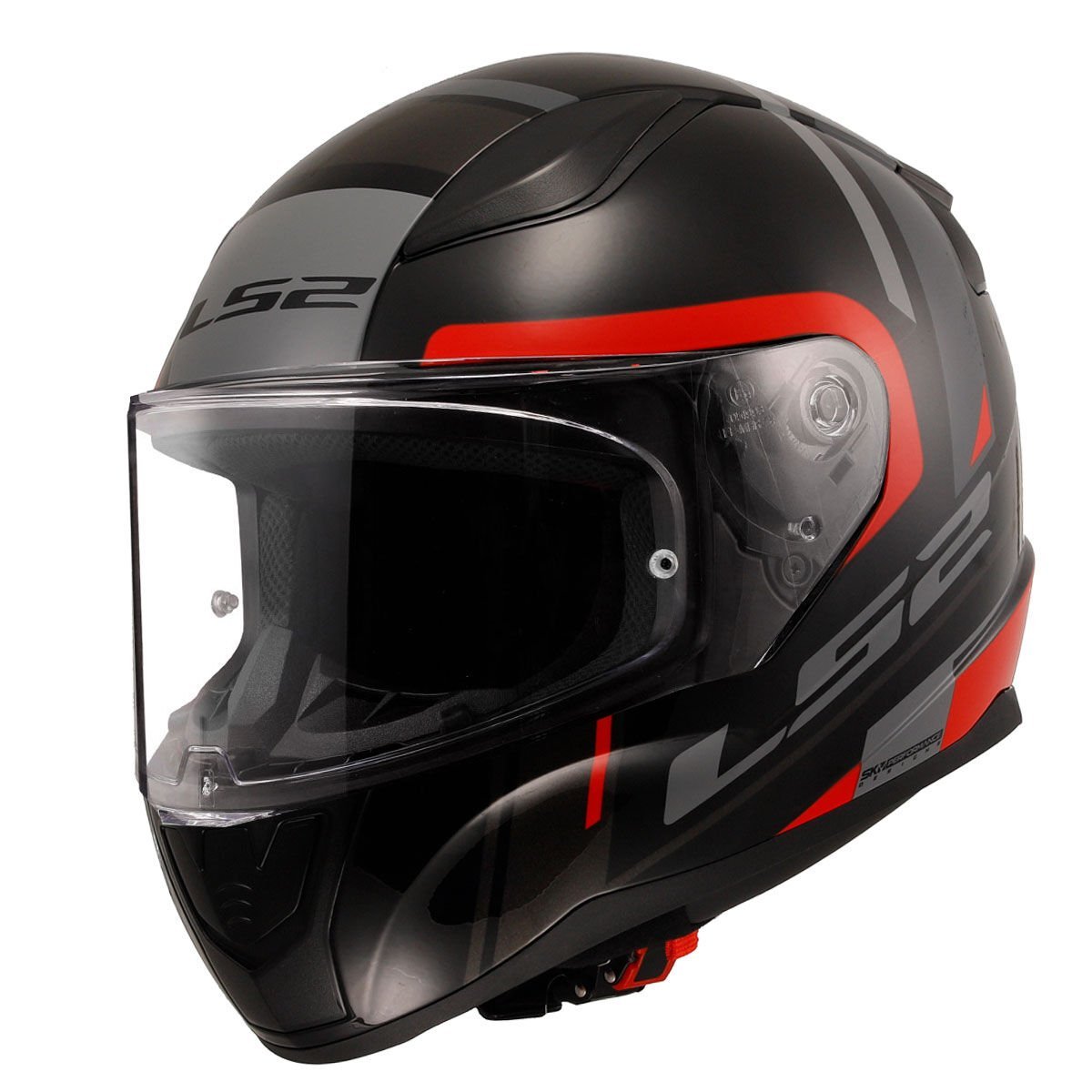 LS2 RAPID 2 CHOS SİYAH-KIRMIZI KASK