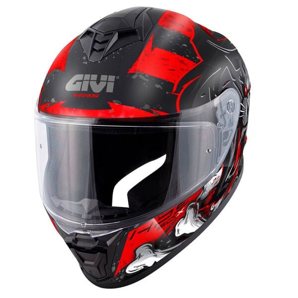 GIVI 50.X WILD MAT SİYAH-KIRMIZI KASK