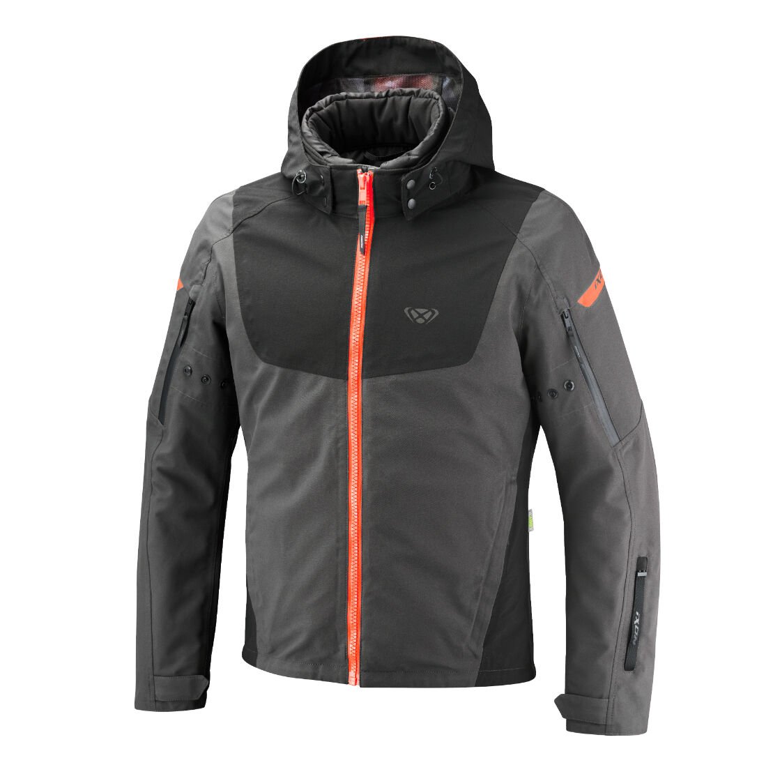IXON BURNING Antrasit Siyah Neon Kırmızı Motosiklet Montu