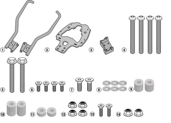 GIVI SR5125 BMW G310R (17-25) ARKA ÇANTA TAŞIYICI
