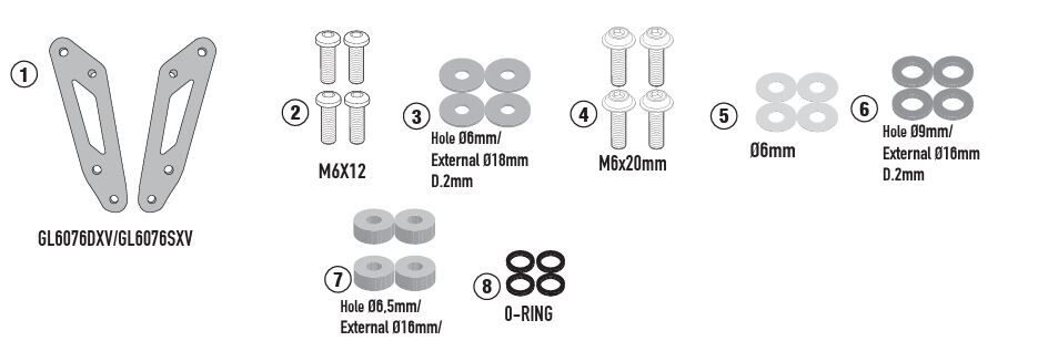 GIVI D1211KIT HONDA FORZA 750 (25) RÜZGAR SİPERLİK BAĞLANTISI