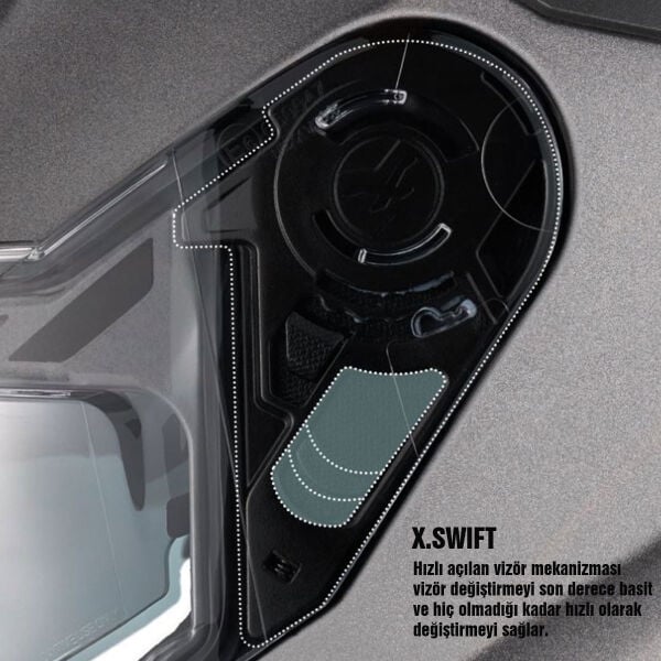 NEXX Y.100 - Y.100R - SX.100 - SX.100R KASK YAN VİDA SET