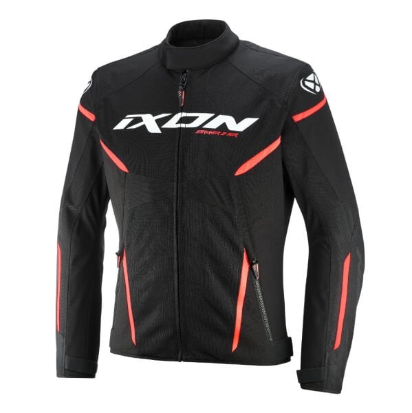 IXON STRIKER2 AIR WP Siyah Beyaz Kırmızı Motosiklet Montu
